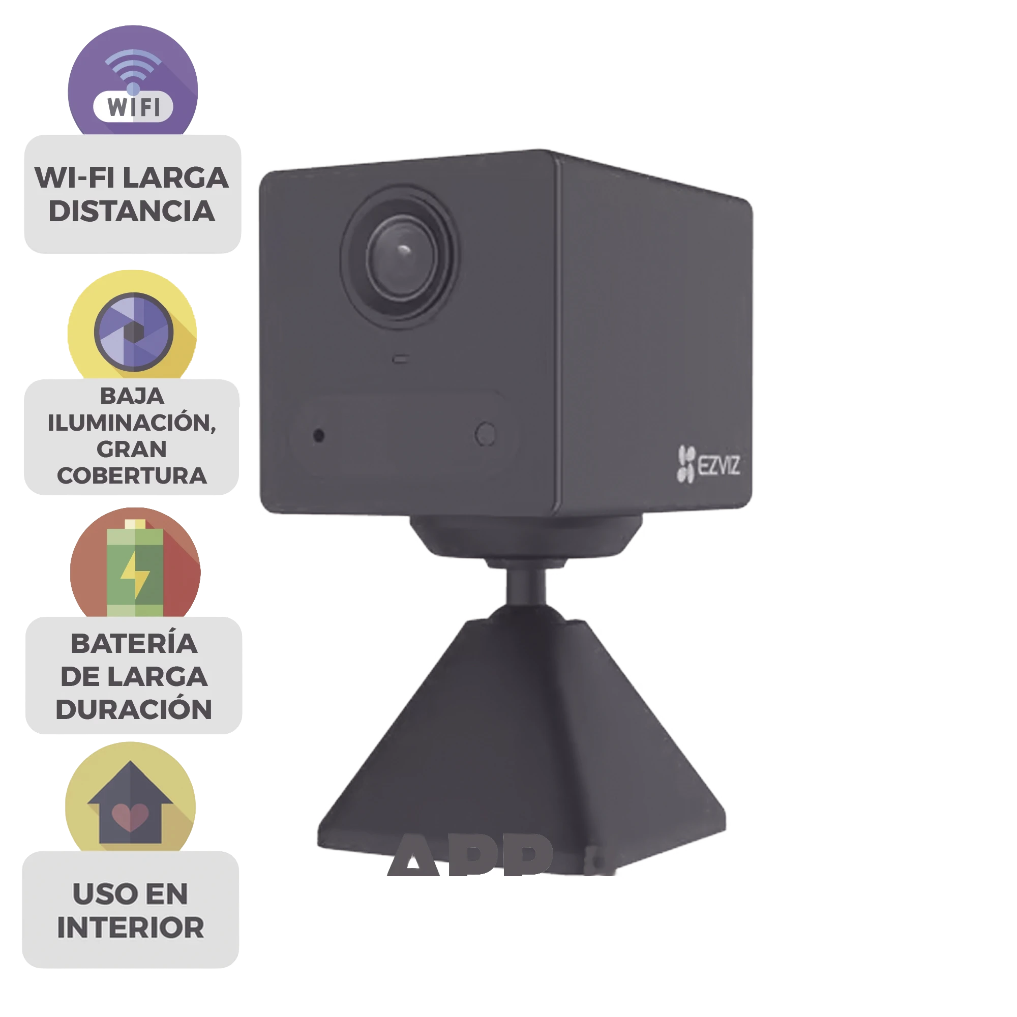 Minicámara IP Wi-Fi / Con Batería Recargable (Cero Cables) / 2 Megapíxel