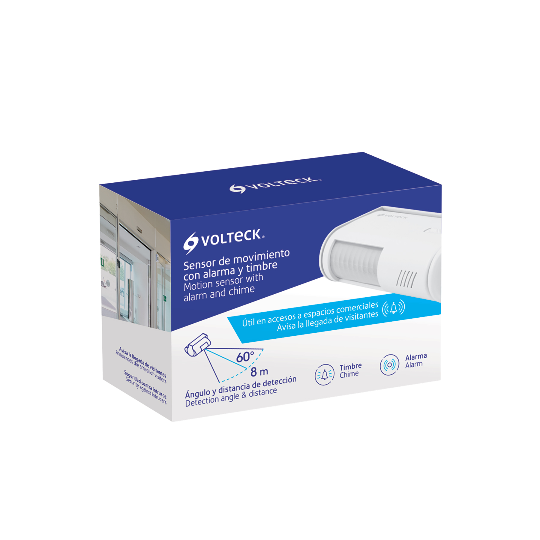 Sensor de movimiento con alarma y timbre