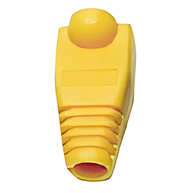 Bota Plástica para Protección de Plug RJ45, Color Amarillo