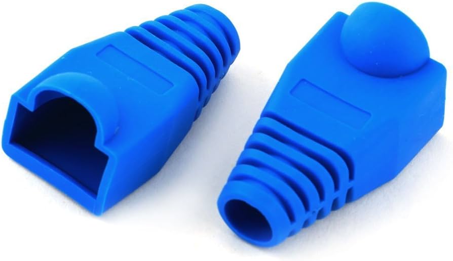Bota Plástica para Protección de Plug RJ45, Color Azul