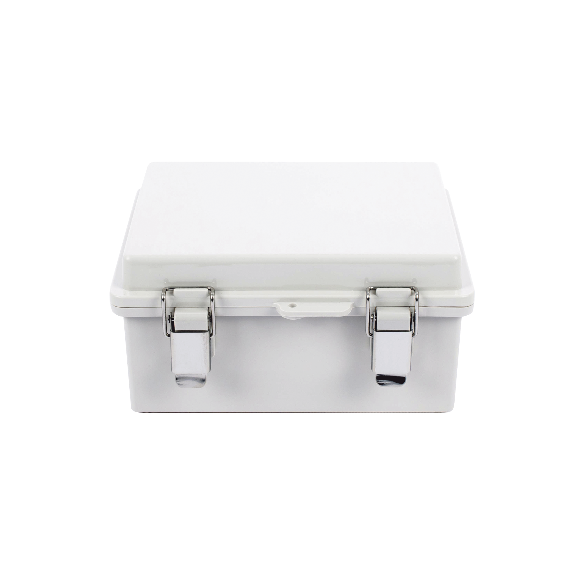 Gabinete de Plástico ABS, Uso en Intemperie IP66 (170 x 220 x 110 mm) Cierre por broche Inoxidable
