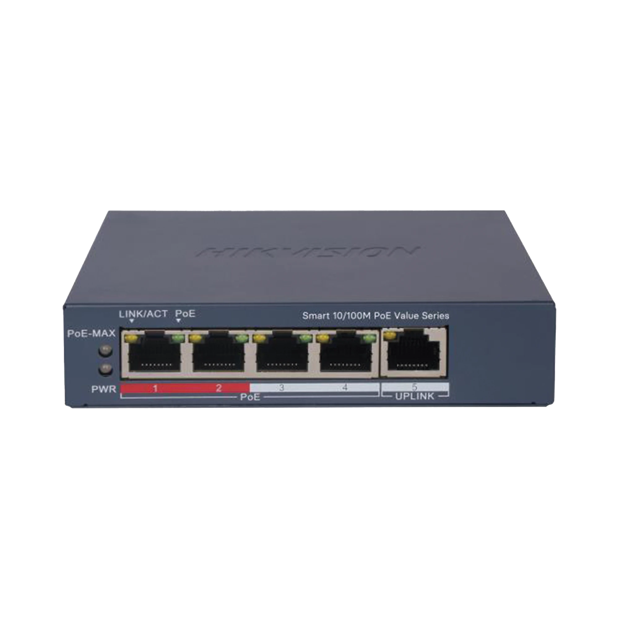 Switch 4 puertos PoE+ 10/100 Mbps Puerto Uplink 10/100 Mbps