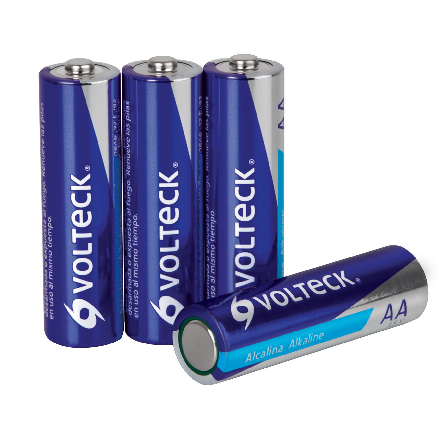 Pilas AA Volteck, empaque con 4 piezas alcalina