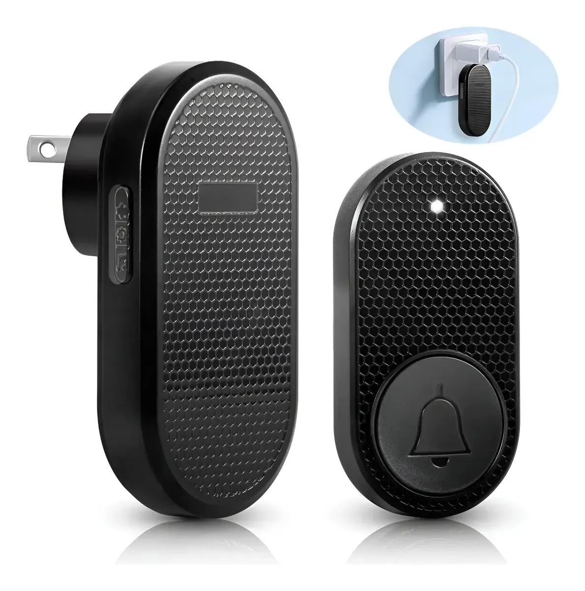 Timbre Inalambrico Impermeable Con 1 Transmisor Y 1 Receptor